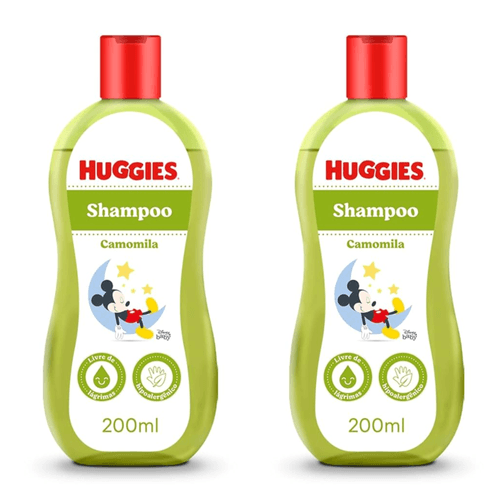 Kit com 2 Unidades de Shampoo Infantil Huggies Camomila 200ml Kit com 2 Unidades de Shampoo Infantil Huggies Camomila 200ml
