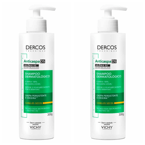 Kit com 2 Unidades de Vichy Dercos Shampoo Anticaspa Ds Cabelos Secos 300g Kit com 2 Unidades de Vichy Dercos Shampoo Anticaspa Ds Cabelos Secos 300g
