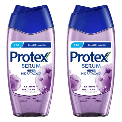 Kit com 2 Unidades de Sabonete Líquido Corporal Protex Serum Retinol 250ml Kit com 2 Unidades de Sabonete Líquido Corporal Protex Serum Retinol 250ml