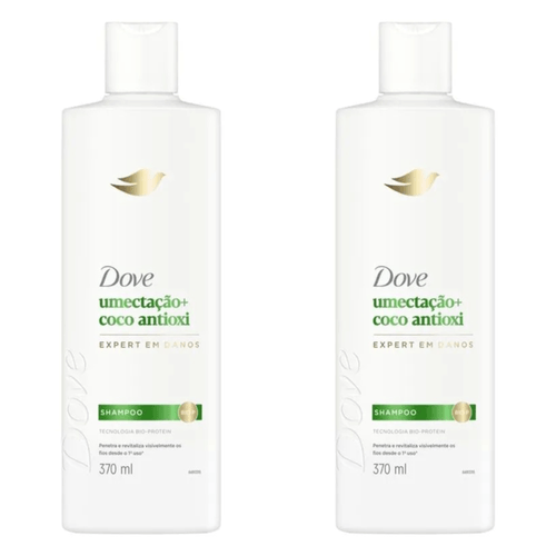 Kit com 2 Unidades de Shampoo Dove Umectação + Coco Antioxi 370ml Kit com 2 Unidades de Shampoo Dove Umectação + Coco Antioxi 370ml