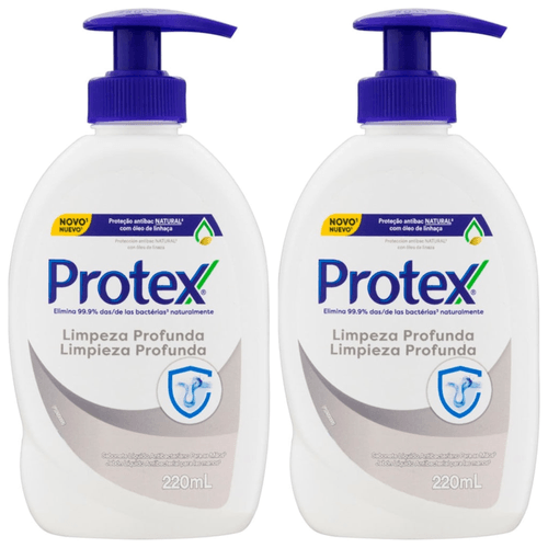 Kit com 2 Unidades de Sabonete Líquido Antibacteriano Protex Limpeza Profunda 220ml