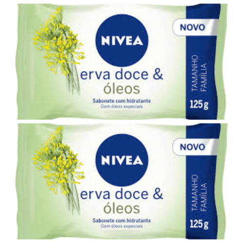 Kit com 2 Unidades de NIVEA Sabonete em Barra Erva Doce & Óleos 125g