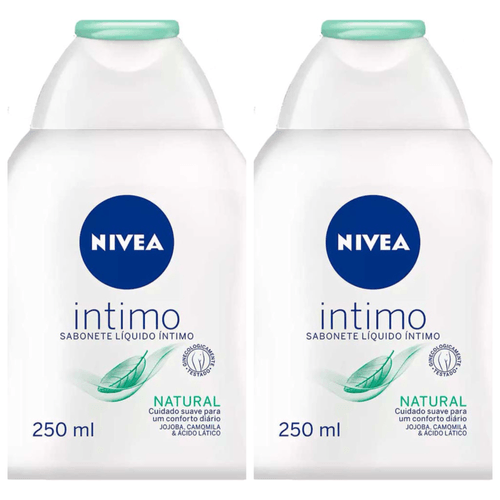 Kit com 2 Unidades de Sabonete Íntimo Nivea Natural 250ml