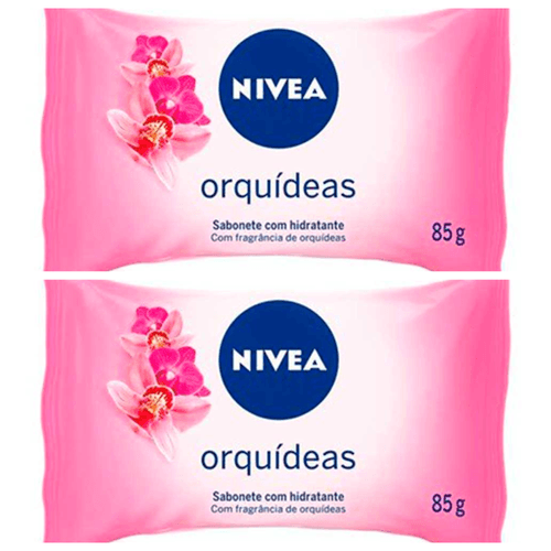 Kit com 2 Unidades de Sabonete Nivea 85g Orquídeas Kit com 2 Unidades de Sabonete Nivea 85g Orquídeas
