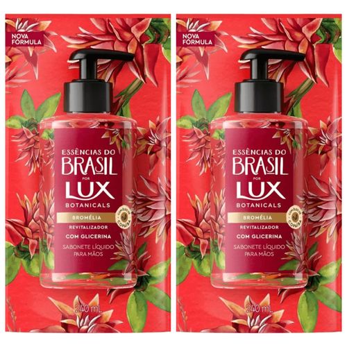 Kit com 2 Unidades de Refil Sabonete Líquido Lux Essências Do Brasil Bromélia 240ml Kit com 2 Unidades de Refil Sabonete Líquido Lux Essências Do Brasil Bromélia 240ml