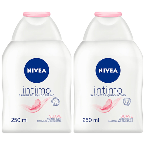 Kit com 2 Unidades de Sabonete Íntimo Nivea Suave 250ml Kit com 2 Unidades de Sabonete Íntimo Nivea Suave 250ml