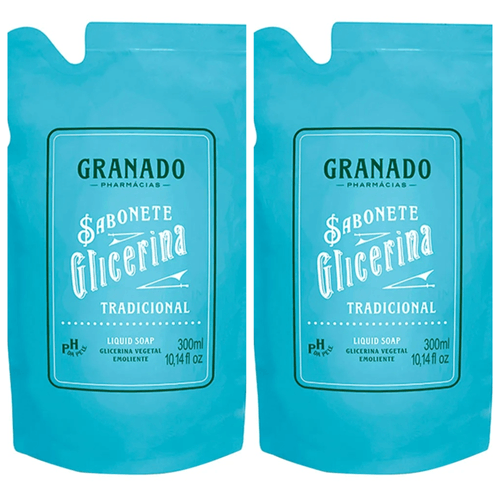 Kit com 2 Unidades de Refil Sabonete Líquido Tradicional Granado 300ml