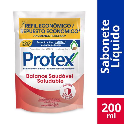 Kit com 2 Unidades de Refil Sabonete Líquido Protex Balance 200ml