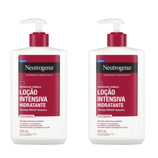 Kit com 2 Unidades de Hidratante Neutrogena Norwegian Intensivo Sem Fragrância 400ml