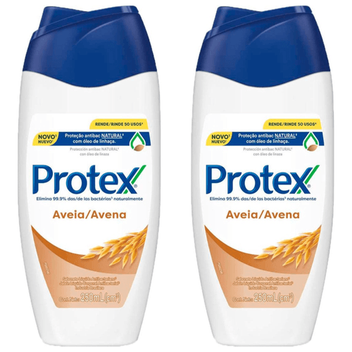 Kit com 2 Unidades de Protex Sabonete Líquido 250ml Aveia