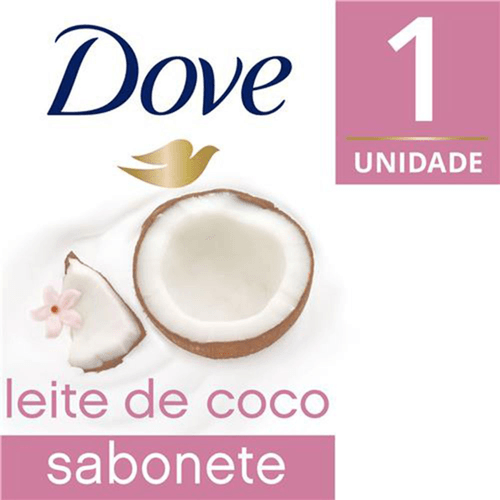 Kit com 2 Unidades de Sabonete Dove Leite de Coco 90g Kit com 2 Unidades de Sabonete Dove Leite de Coco 90g
