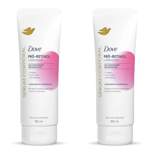 Kit com 2 Unidades de Sérum Hidratante Corporal Dove Pró-Retinol + Firmador 180ml Kit com 2 Unidades de Sérum Hidratante Corporal Dove Pró-Retinol + Firmador 180ml