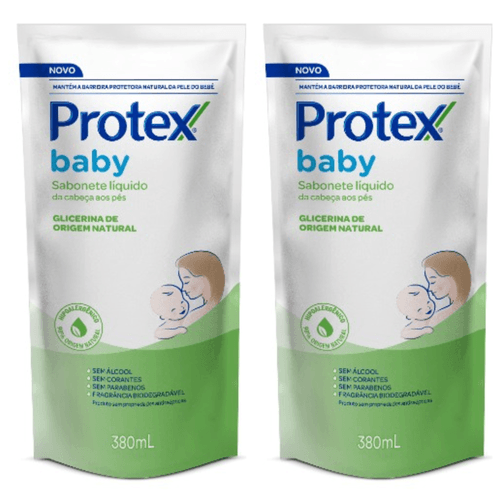 Kit com 2 Unidades de Sabonete Líquido Infantil Protex 380ml