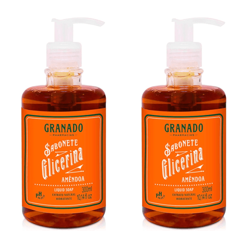 Kit com 2 Unidades de Granado Sabonete Líquido Glicerina Amêndoa 300ml Kit com 2 Unidades de Granado Sabonete Líquido Glicerina Amêndoa 300ml