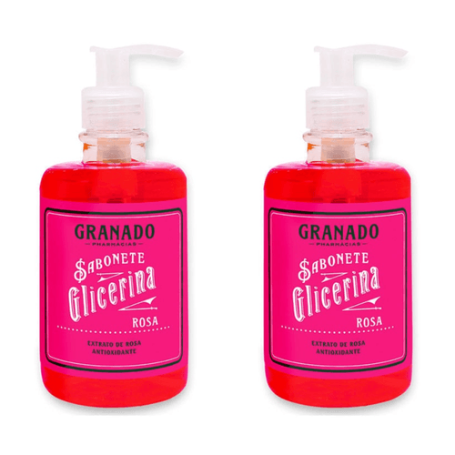 Kit com 2 Unidades de Granado Sabonete Líquido Glicerina Rosa 300ml