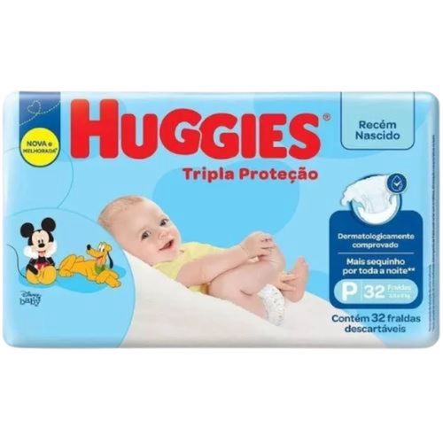 Fralda Huggies Tp Jumbo (P) 32 Unidades