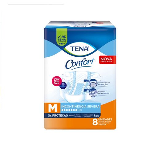 Fralda Geriátrica Tena Confort M com 8 Unidades