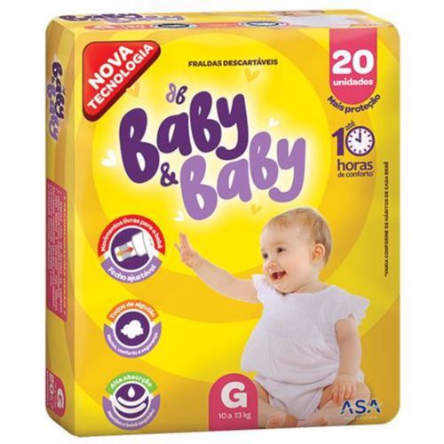 Fralda Baby&Baby Econômica (G) 20 Unidades Fralda Baby&Baby Econômica (G) 20 Unidades