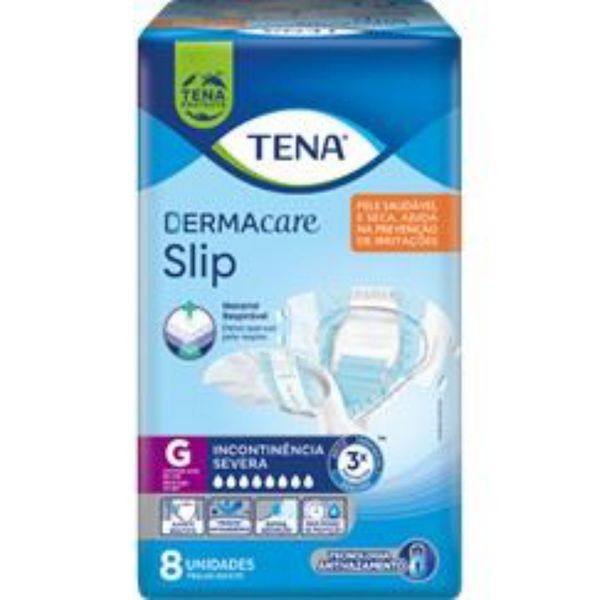 Fralda Adulto Tena Dermacare Regular G c/8 Unidades