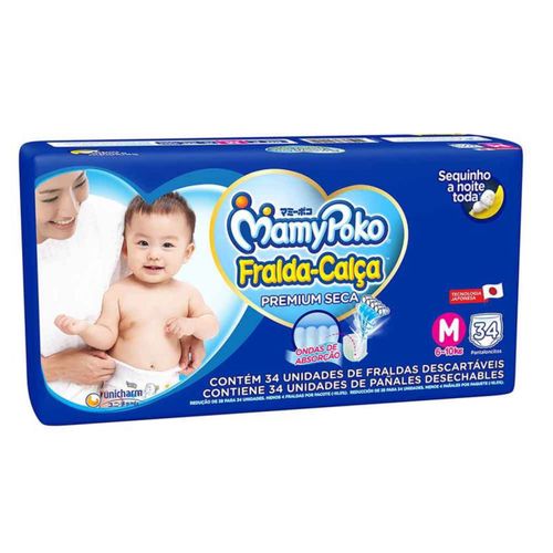 Fralda Calça Mamypoko Jumbo M c/34 Unidades