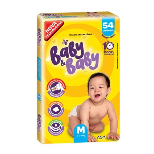 Fralda Baby&Baby Mega (M) 54 Unidades Fralda Baby&Baby Mega (M) 54 Unidades