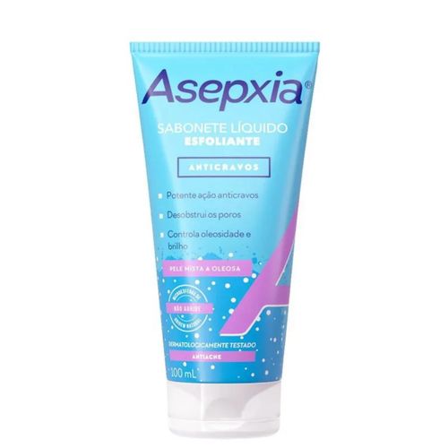Asepxia Sabonete Líquido Esfoliante 100ml Asepxia Sabonete Líquido Esfoliante 100ml