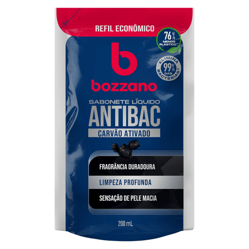 Sabonete Liquido Bozzano 200ml Carvão Ativado Sabonete Liquido Bozzano 200ml Carvão Ativado