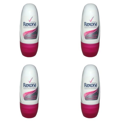 Kit c/4 Unidades de Desodorante Rollon Rexona Compacto 30ml Powder