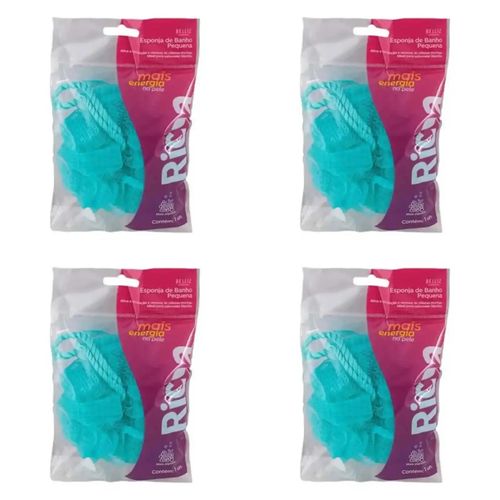 Kit c/4 Unidades de Esponja Para Banho Grande Ricca
