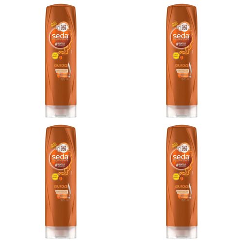 Kit c/4 Unidades de Condicionador Seda 325ml Keraforce Original Kit c/4 Unidades de Condicionador Seda 325ml Keraforce Original