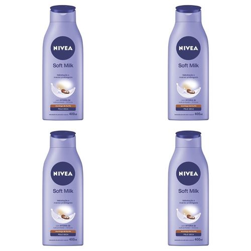 Kit c/4 Unidades de Hidratante Desodorante Soft Milk 400ml Kit c/4 Unidades de Hidratante Desodorante Soft Milk 400ml