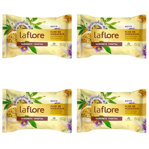 Kit c/4 Sabonetes Davene Laflore Maracujá 150g