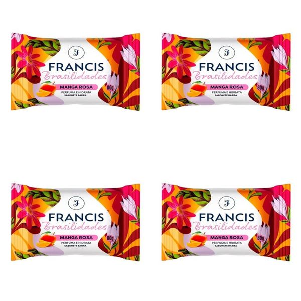 Kit c/4 Sabonetes Francis Brasil 80g Manga