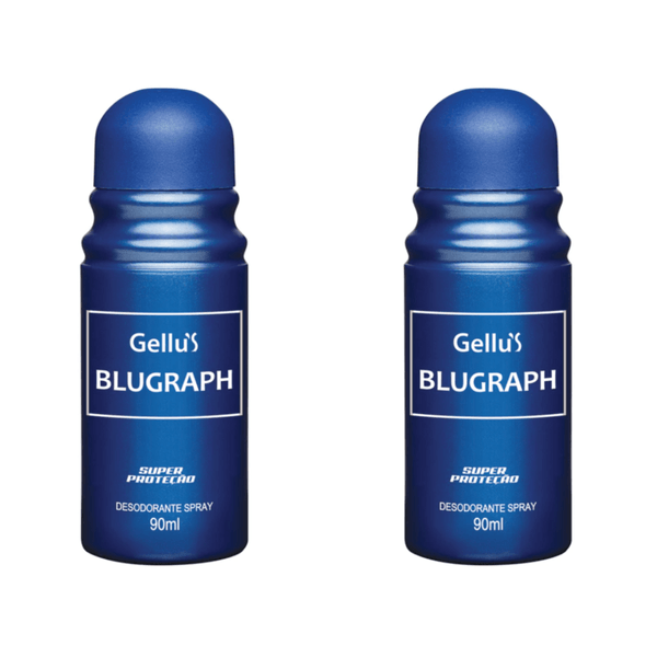 Kit c/2 Unidades de Desodorante Spray Gellus 90ml Blue Graphic