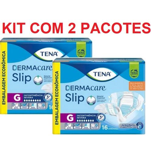 Kit c/2 Unidades Fralda Geriátrica Tena G c/16 unidades cada