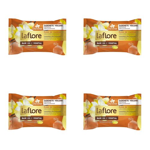Kit c/4 Sabonetes Davene Laflore Vanila 150g