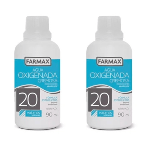 Kit c/2 Água Oxigenada Cremosa Farmax 20 Volumes 90mL