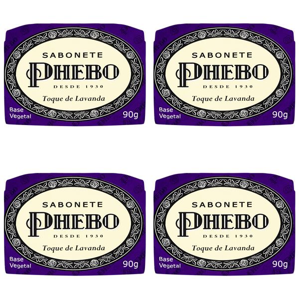 Kit c/4 Sabonetes Phebo Toque De Lavanda 90g cada