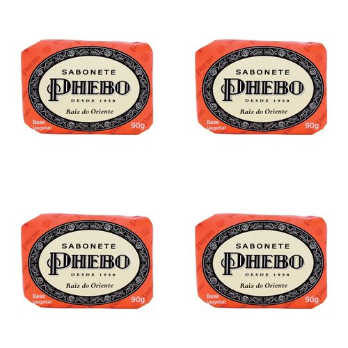 Kit c/4 Sabonetes Phebo Raiz Do Oriente 90g
