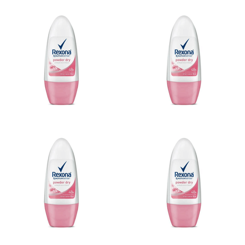 Kit c/4 Unidades de Desodorante Rollon Rexona 50ml Feminino Powder