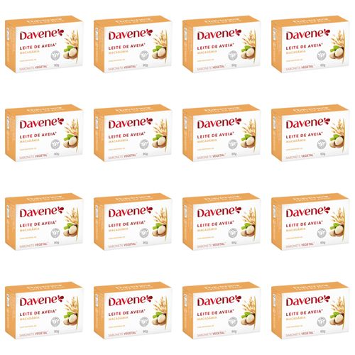 Kit c/16 Sabonete Davene Leite De Aveia Macadamia 90g Kit c/16 Sabonete Davene Leite De Aveia Macadamia 90g