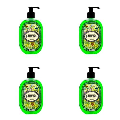 Kit c/4 Sabonetes Liquido Phebo Odor De Rosas 320ml Amazonian