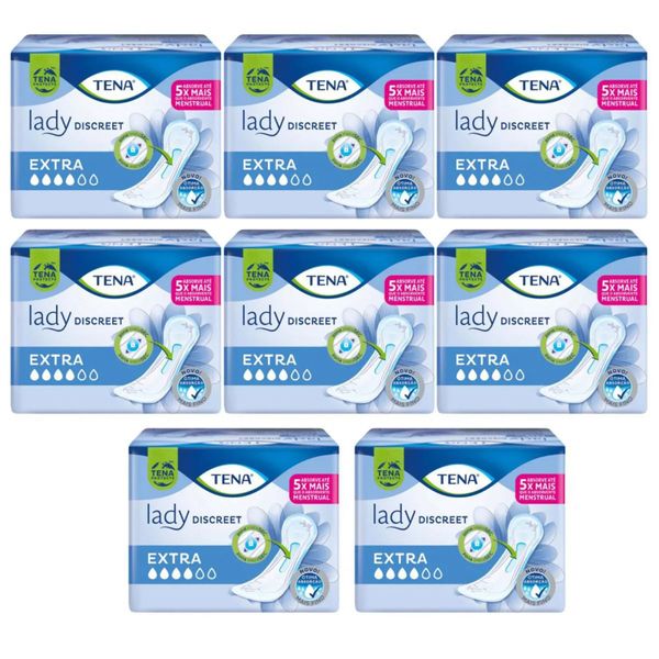 Kit c/8 Absorventes Tena Lady Discreet Extra 8 Unidades cada