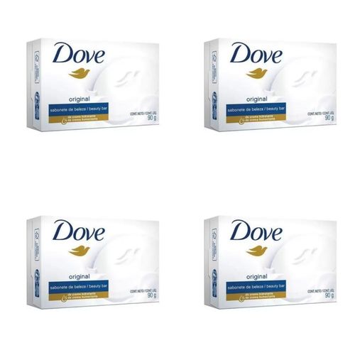 Kit c/4 Unidades de Sabonete Dove 90g Branco Kit c/4 Unidades de Sabonete Dove 90g Branco
