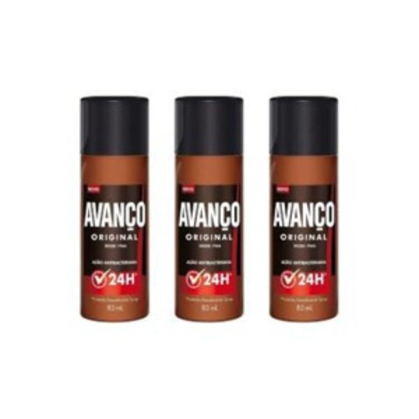 Kit c/3 Unidades de Desodorante Spray Avanço 85ml Original