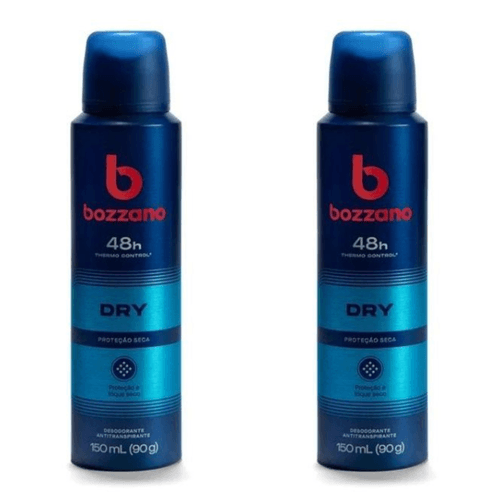 Kit c/2 Unidades de Desodorante Aerosol Bozzano 90g Dry Kit c/2 Unidades de Desodorante Aerosol Bozzano 90g Dry