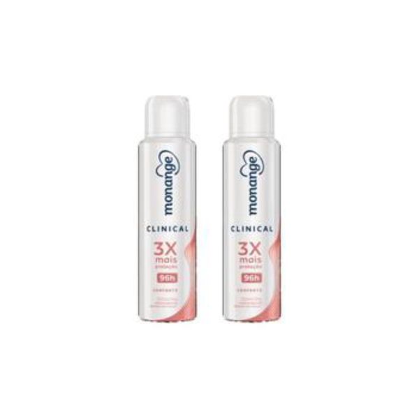 Kit c/2 Unidades de Desodorante Aerosol Monange Clinical 94g Confort