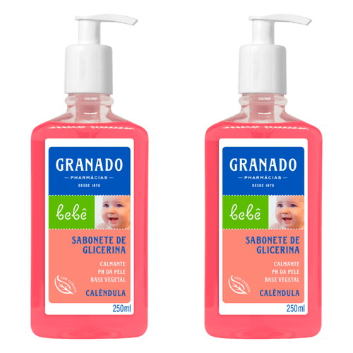 Kit c/2 Sabonetes Liquido Infantil Granado Bebê 250ml Calendula Kit c/2 Sabonetes Liquido Infantil Granado Bebê 250ml Calendula