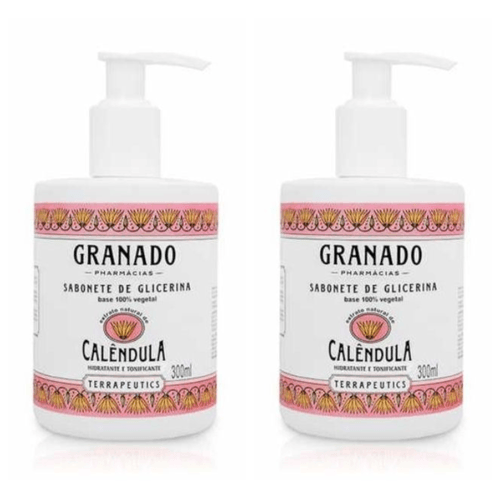 Kit c/2 Sabonetes Líquido Granado Terrapeutics 300ml Calêndula