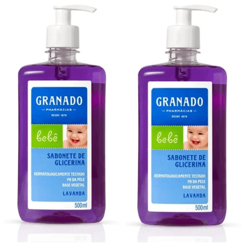 Kit c/2 Sabonetes Líquido Bebê Lavanda Granado 250ml